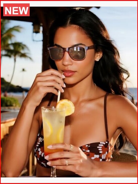 Polarized Square Sunglasses UV400 Protection Lightweight Frame main image 5